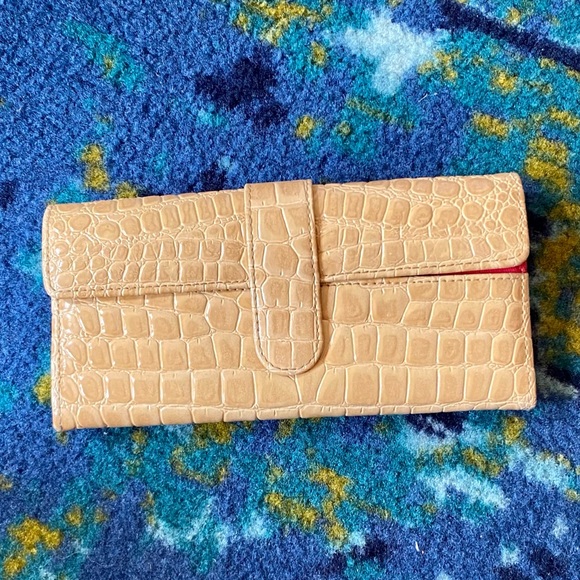 HOBO Handbags - Croc Embossed Leather Hobo Wallet with ID Feature